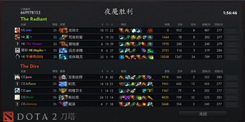 总决赛G3速报：Yatoro“恐怖利刃”无解，Spirit拿到冠军点。